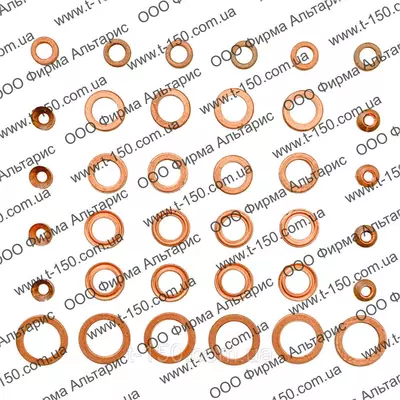 Ремкомплект шайб для ремонта топливной системы ЗИЛ-4331 медь